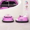 Autoscooter, 360° Rotatie, 2 Km/u Snelheid, Veiligheidsgordel, LED Lichten, Muziek En Toeter, Roze