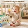 Baby Loopwagen Loopondersteuning Met Wielen Bouwblokken Opslagruimte Montessori Activiteitencentrum Voor 1 3 Jaar Groen