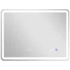 Badkamerspiegel Met LED verlichting, Anti condens Pad, 3 Verstelbare Kleuren, Klok, 600 X 800 Mm, Zilverkleurig