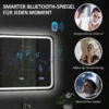 Badkamerspiegel Met LED verlichting, Anti condens Pad, 3 Verstelbare Kleuren, Klok, 600 X 800 Mm, Zilverkleurig