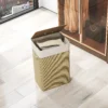 Bamboe Wasmand Met Deksel 72 L Wasverzamelaar Met Bamboe Handvatten, Uitneembare Waszak Natuur