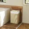 Bamboe Wasmand Met Deksel 72 L Wasverzamelaar Met Bamboe Handvatten, Uitneembare Waszak Natuur