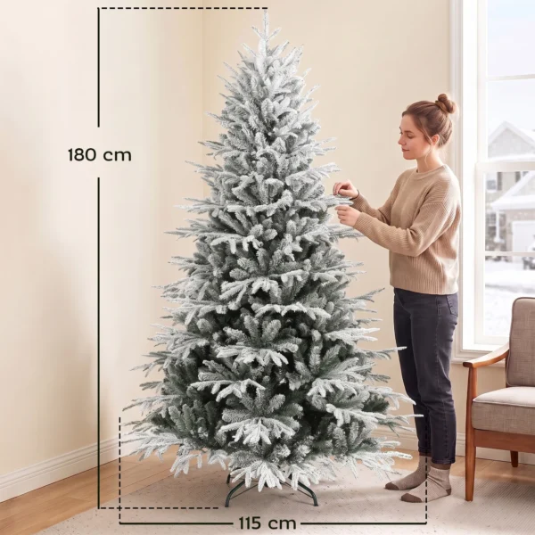 Besneeuwde Kerstboom 180 Cm Met 1920 Toppen, Inklapsysteem, Kunstmatig, Vol