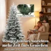Besneeuwde Kerstboom 180 Cm Met 1920 Toppen, Inklapsysteem, Kunstmatig, Vol