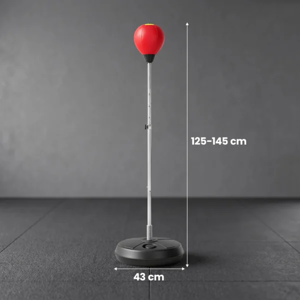 Bokszak Met Standaard, 125 145 Cm In Hoogte Verstelbaar Boksset, Vrijstaande Speedball Met Handschoenen En Luchtpomp