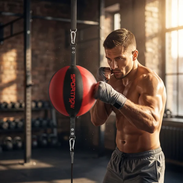 Boxframe Dubbelzijdig Bokstraining Met Bungee Koord Verstelbare Touwgesp Clip on Montage