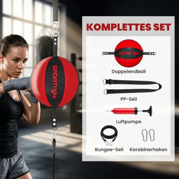 Boxframe Dubbelzijdig Bokstraining Met Bungee Koord Verstelbare Touwgesp Clip on Montage