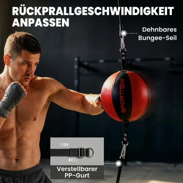 Boxframe Dubbelzijdig Bokstraining Met Bungee Koord Verstelbare Touwgesp Clip on Montage