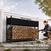 Brandhoutrek 202 X 25 X 113 Cm Met 600D Oxford hoes Stalen Frame Tot 500 Kg Zwart