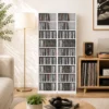 CD /DVD Rek, 9 Niveaus, Smal Staand Rek Met 6 Verstelbare Planken, Voor 260 CD's, Wit