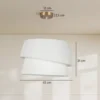 Elegante Hanglamp Met Dubbele Kap, In Hoogte Verstelbaar, Voor Woonkamer, Wit