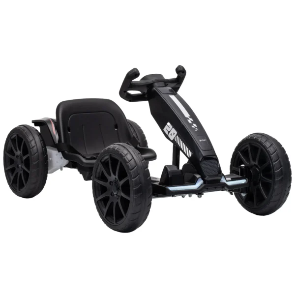 Elektrische Go Kart Voor Kinderen 12V Go kart Met 2 Motoren, 4 voudig Verstelbare Stoel Zachte Start EVA Wielen LED Koplampen