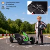 Elektrische Go Kart Voor Kinderen 12V Gokart Met 2 Motoren, 4 voudig Verstelbare Stoel Zachte Start EVA Wielen LED Koplampen