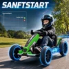 Elektrische Go Kart Voor Kinderen 12V Gokart Met 2 Motoren, 4 voudig Verstelbare Stoel Zachte Start EVA Wielen LED Koplampen