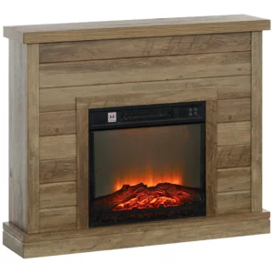 Elektrische Haard, 3D Vlam Effect, 3 Instellingen, Timer, Afstandsbediening, Natuurhout