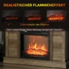 Elektrische Haard, 3D Vlam Effect, 3 Instellingen, Timer, Afstandsbediening, Natuurhout