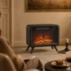 Elektrische Haard 800/1600W Met Verwarming, Afneembare Voet, Verstelbare Thermostaat 3D Vlam Effect
