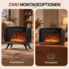 Elektrische Haard 800/1600W Met Verwarming, Afneembare Voet, Verstelbare Thermostaat 3D Vlam Effect