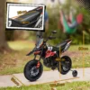 Elektrische Motorfiets Voor Kinderen 12 V Met 2 Motoren, Stabilisatiewielen, Schokdempers, 13 Inch Wielen, Muziek, USB