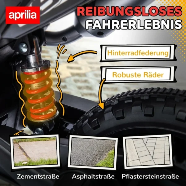 Elektrische Motorfiets Voor Kinderen 12 V Met 2 Motoren, Stabilisatiewielen, Schokdempers, 13 Inch Wielen, Muziek, USB