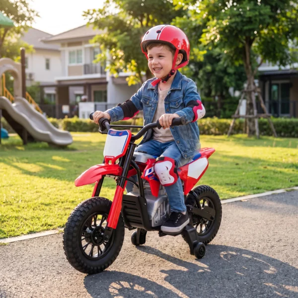 Elektrische Motorfiets Voor Kinderen HONDA CRF 450R 12V Kinder Motocross Met 35W Motor Lithium Batterij Achterwielophanging 12 Inch Wielen