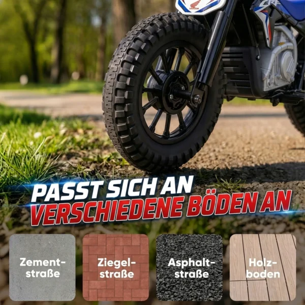 Elektrische Motorfiets Voor Kinderen HONDA CRF 450R 12V Kinder Motocross Met 35W Motor Lithium Batterij Achterwielophanging 12 Inch Wielen