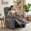 Elektrische Relaxstoel Met Massage & Warmte, Stille Motor En Geheugenfunctie, Donkergrijs