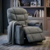 Elektrische Relaxstoel Met Massage & Warmte, Stille Motor En Geheugenfunctie, Donkergrijs