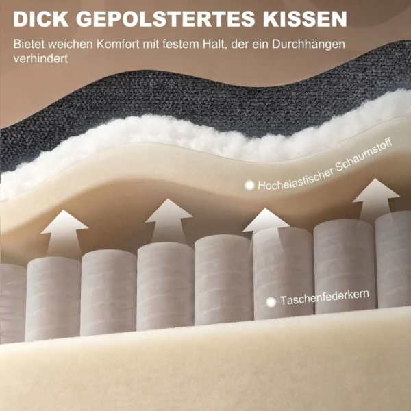 Elektrische Sta op Stoel Met Massage & Warmte, Relaxstoel Voor Senioren, Zakveerkern, Grijs