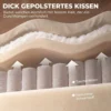 Elektrische Sta op Stoel Met Vibratiemassage En Verwarmingsfunctie, Relaxstoel In Fluweeloptiek Met Pocketvering, Crèmewit