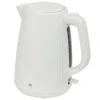 Elektrischer Wasserkocher, 1,7L Schnellkochfunktion, 2200W, Mit Herausnehmbarem Kalkfilter, Abschaltautomatik, Cremeweiß