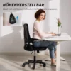 Ergonomische Bureaustoel Met Verstelbare Hoogte, Opklapbare Armleuningen, Lendensteun, Zwart