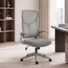 Ergonomische Mesh Bureaustoel, Draaibare Stoel Met Hoge Rugleuning, Opklapbare Armleuningen, Kantelfunctie, Grijs