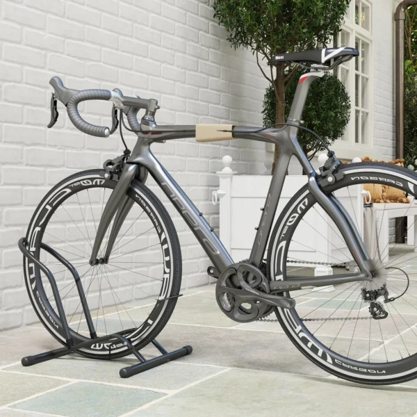 Fietsenrek Voor Fietsen Stalen Fietshouder Met 85 Mm Bandbreedte Vrijstaand 59 X 41 X 38 Cm Zwart