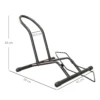 Fietsenrek Voor Fietsen Stalen Fietshouder Met 85 Mm Bandbreedte Vrijstaand 59 X 41 X 38 Cm Zwart