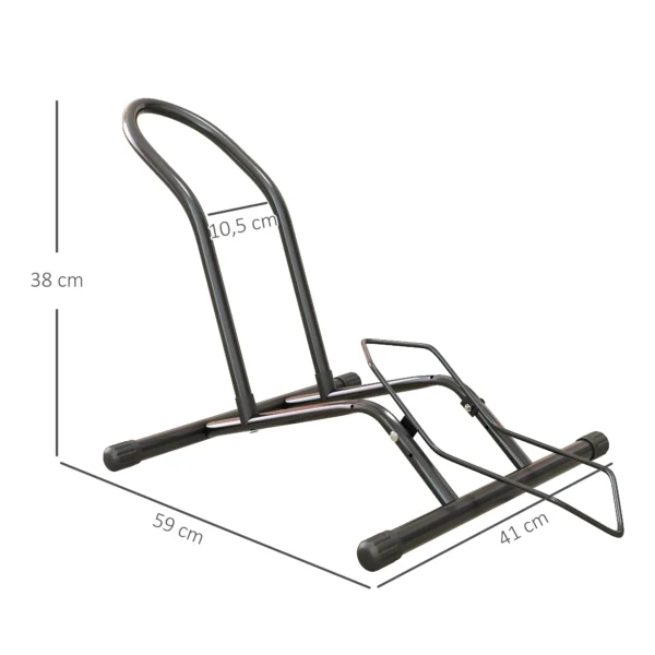 Fietsenrek Voor Fietsen Stalen Fietshouder Met 85 Mm Bandbreedte Vrijstaand 59 X 41 X 38 Cm Zwart