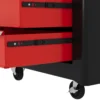 Gereedschapskist, Gereedschapskast, Rolbaar, 5 Laden, Staalplaat, Zwart+Rood