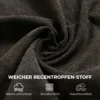 Gestoffeerde Schommelstoel Met Verstelbare Hoofdsteun, Fluweel In Regendruppel ontwerp, Frame Van Rubberboomhout, Donkergrijs