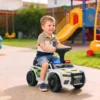 Glijauto Kinderen Politie Glijvoertuig Met Muziek Licht Anti Kantelbeveiliging & Opbergruimte Onder De Zitplaats 18 36 Maanden Wit