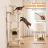 Grote Krabpaal 184 Cm Hoog Met 3 Krabstammen Ligvlakken Speelbal Hangmat Ladder, Katten Onder 6 Kg