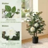 Grote Kunstmatige Rozenplanten 90 Cm Kunstmatige Plant Kunstplant Rozenboom Met UV bescherming, Mos, In Pot, Kunstboom Net Als Echt Voor Binnen En Buiten