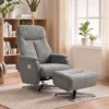 Handmatig Verstelbare Relaxfauteuil Met Voetenbank In Donkergrijs