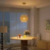 Hanglamp, 3 laags Lampenkap, Metaal, Hennep Touw, Lichtbruin