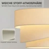 Hanglamp Met 3 Linnen Kappen, Moderne Plafondlamp In Hoogte Verstelbaar, Beige, Lichtbron Niet Inbegrepen