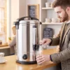 Heetwaterdispenser 6,5 L, 1500 W, Roestvrij Staal, Met Thermostaat, Warmhoudfunctie En Tapkraan
