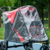 Hondenbuggy Regenhoes Regenbescherming Voor Hondenbuggy Regenkap Met Achterwaartse Ingang Klittenbandsluitingen