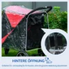 Hondenbuggy Regenhoes Regenbescherming Voor Hondenbuggy Regenkap Met Achterwaartse Ingang Klittenbandsluitingen