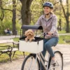 Hondenmand Fiets Voor 2 in 1 Draagbare Hondenfietsmand Met Deksel Veiligheidslijn Schouderriem Zijtassen 5kg