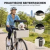 Hondenmand Fiets Voor 2 in 1 Draagbare Hondenfietsmand Met Deksel Veiligheidslijn Schouderriem Zijtassen 5kg