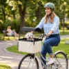 Hondenmand Fiets Voor 2 in 1 Draagbare Hondenfietsmand Met Deksel Veiligheidslijn Schouderriem Zijtassen 5kg